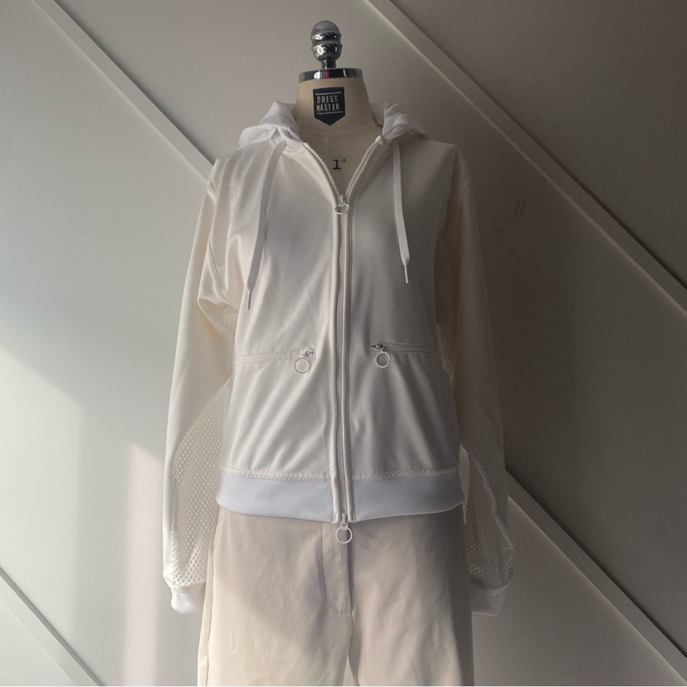 Stella McCartney x Adidas Hooded Performance Mesh Tennis Jacket XS | Designer